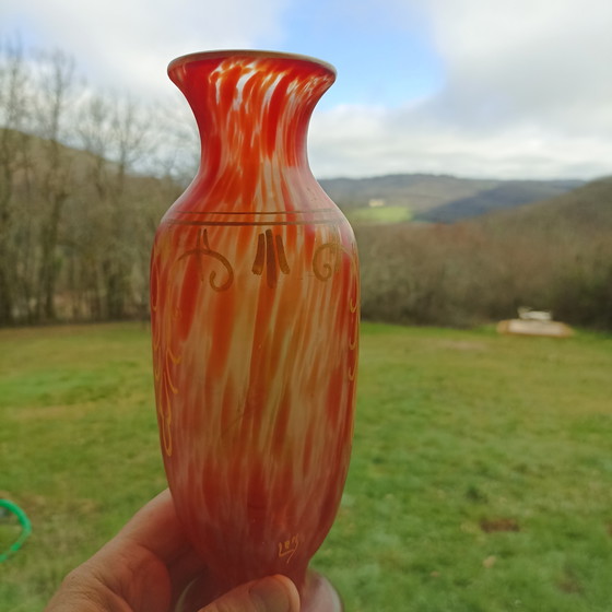 Image 1 of Authentieke Art Nouveau Vaas getekend  "Leg" – François-Théodore Legras – ca. 1910