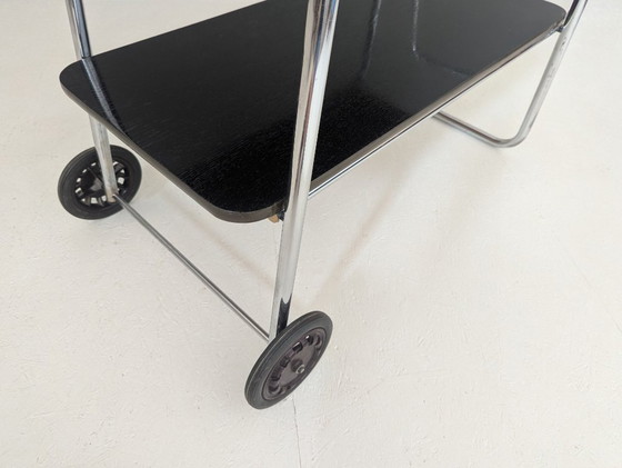 Image 1 of Carro de servicio de acero tubular Bauhaus de Robert Slezák, años 30