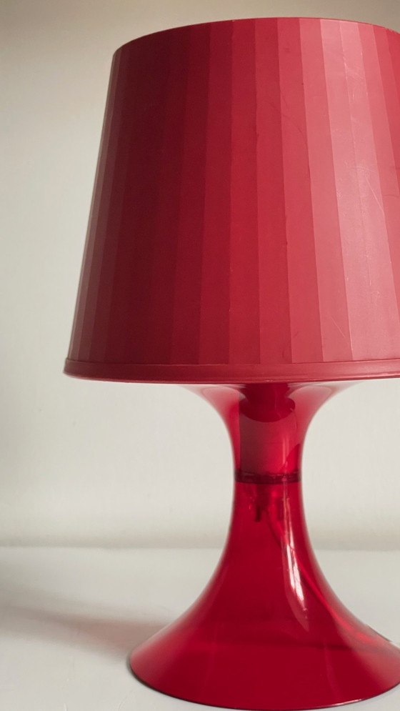 Image 1 of  Red Plexiglas lamp Ikea