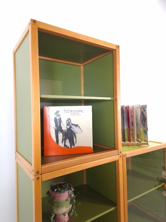 Design Flötotto Profilsystem Mobile modulare – 6 parti – Faggio verde, mobile LP, mobile 3 – Credenze alte (photo 9 of 24)