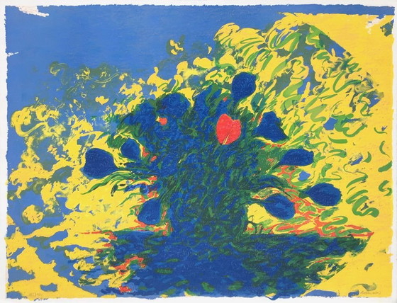 Image 1 of Frédéric BRANDON Gerbe de fleurs I Gesigneerde litho