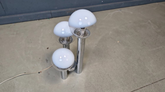 Vintage Table Lamp by Mazzega, 1970s – Metal, Chrome (photo 5 of 11)