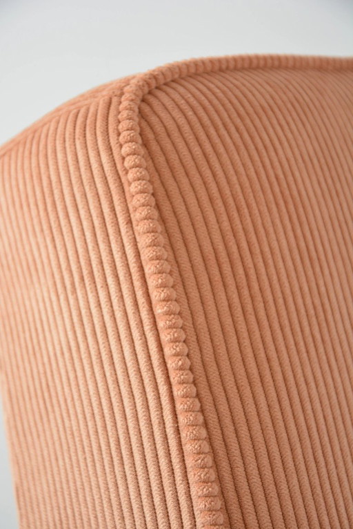 FOX fauteuil in perzikroze corduroy