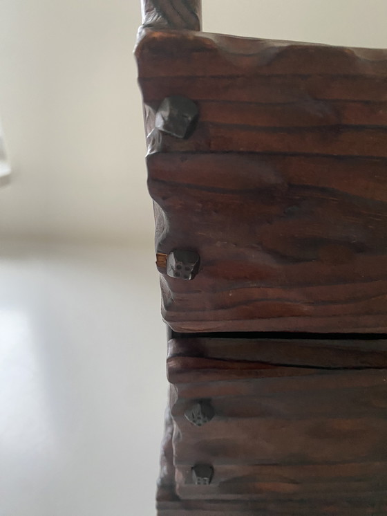 Image 1 of Spaans brutalistisch tijdschriftenrek in smeedijzer, Vintage 1960