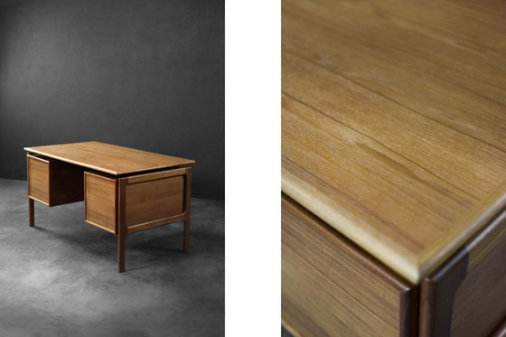 Image 1 of Scrivania Mid-Century vintage moderna in teak marrone di Arne Vodder per GV Møbler, Danimarca, anni '60