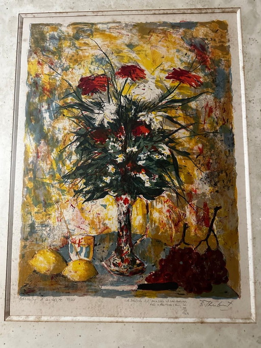 Bertoldot Taubert (italienisch/französisch 1915–1974) – Stillleben Nr. 7/20 – 79 × 63 cm – lithos zeefdrukken (photo 2 of 14)