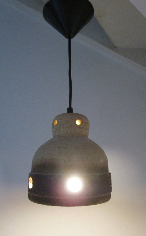 Vintage Brutalistische Keramische Hanglamp Uit De Jaren 70 – hanglampen, Ceramic