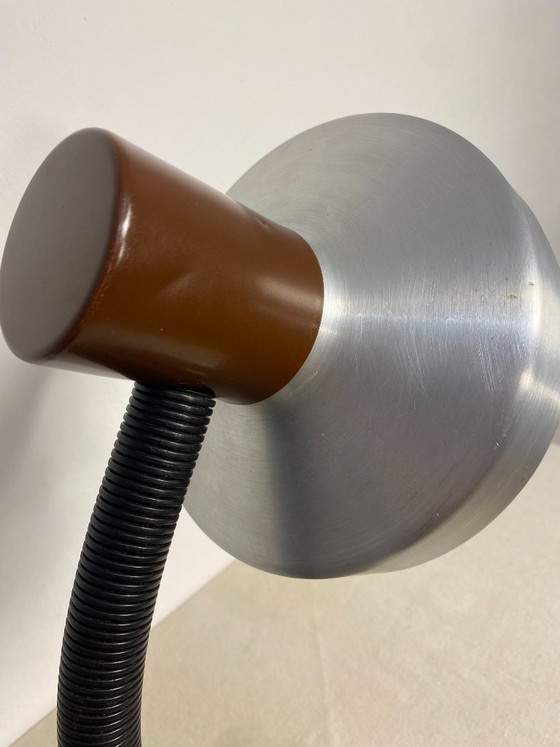 Lampe de bureau réglable Vintage Lebane FS 731, Yougoslavie années 1970, Aluminium, Marron (photo 12 sur 12)