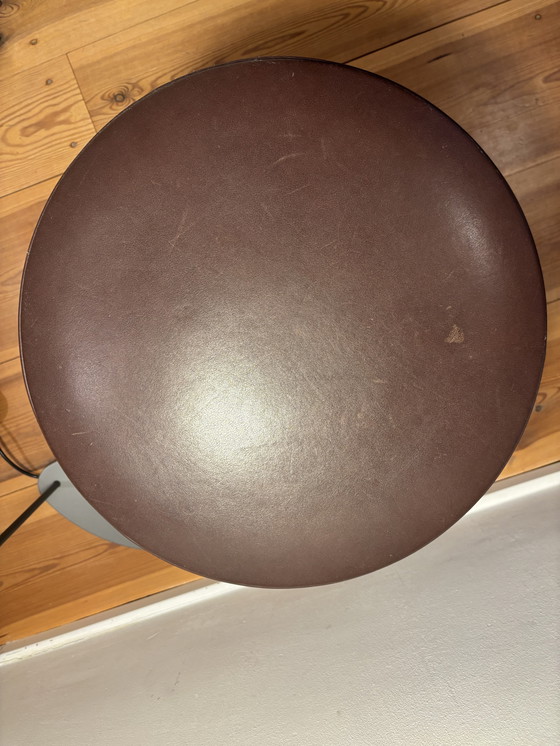 Image 1 of Walter Knoll Bellows stool – Coconut Brown leather, very good condition
