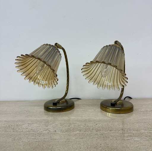 Satz von 2 Tischlampen Art Deco, 1950S