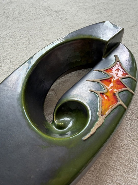 Image 1 of Vase Roberto Rigon pour Bertoncello Ceramiche d'Arte modèle 2/A 