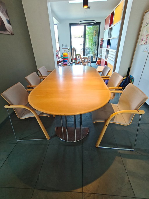 Mesa Thonet con 6 sillas
