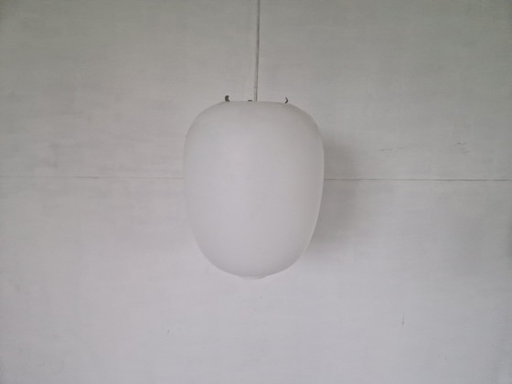 Image 1 of Opaline Vintage School Lamp Japandi Style