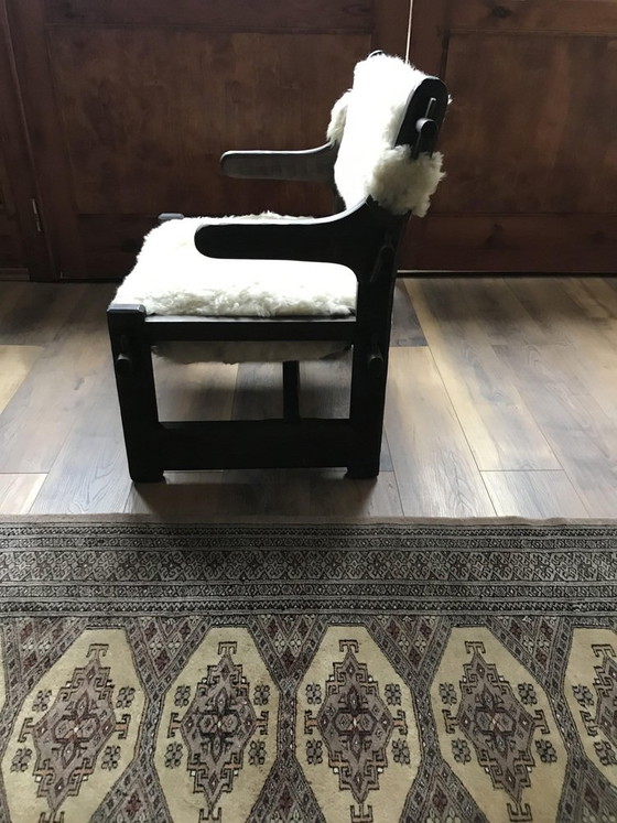 Set of Side Chairs in Lambs Wool – Adjustable recliner chair, Mid Century Modern (photo 2 of 8)