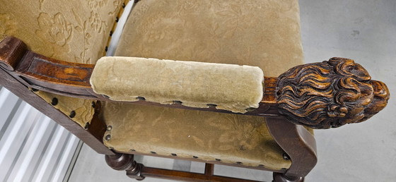 Image 1 of Grunderzeit Stuhl aus massivem Eichenholz