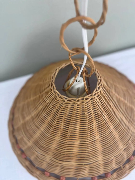 Lampada a sospensione vintage in vimini – Lampade a sospensione, Wicker, Rattan (photo 4 of 9)