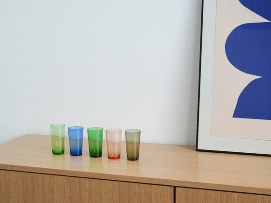 Image 1 of Set of coloured glasses, Finnish design, 1950s, designer: Tapio Wirkkala, manufacturer: Iittala