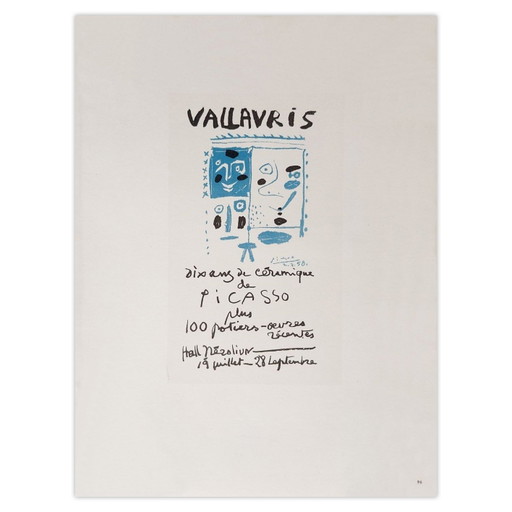 Pablo PICASSO AF 1958 – Vallauris 10 ans de céramique Plakat 1959