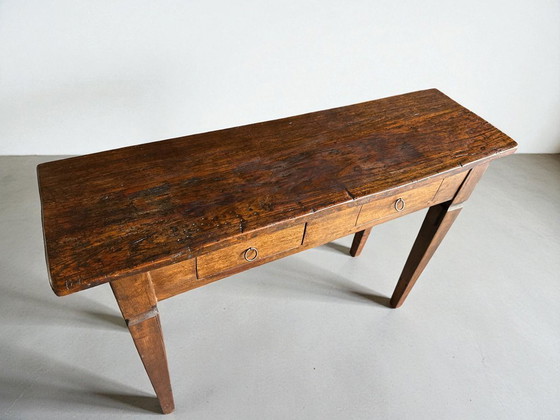 Image 1 of Tavolino laterale / consolle in autentico legno massello