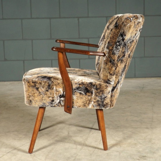 Image 1 of Vintage cocktailfauteuil – velours – jaren 60