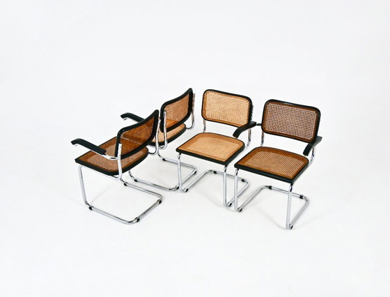 Image 1 of Sillas de comedor estilo B32 de Marcel Breuer, juego de 4
