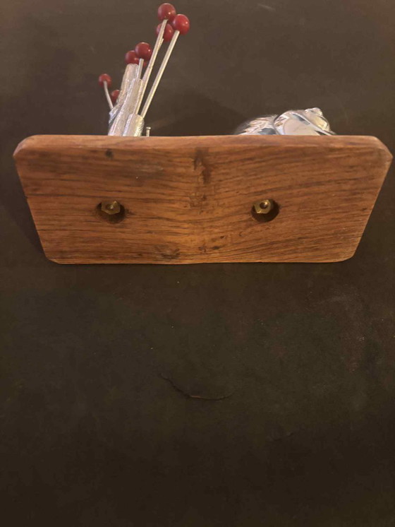 Image 1 of Cocktail picks Vintage 1930's French Snail Appetizer Forks Set 