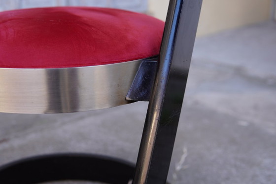 Willy Rizzo – Set van 6 eetkamerstoelen, Italië, jaren 70 – Mario Sabot, Metal, Wood (photo 4 of 7)