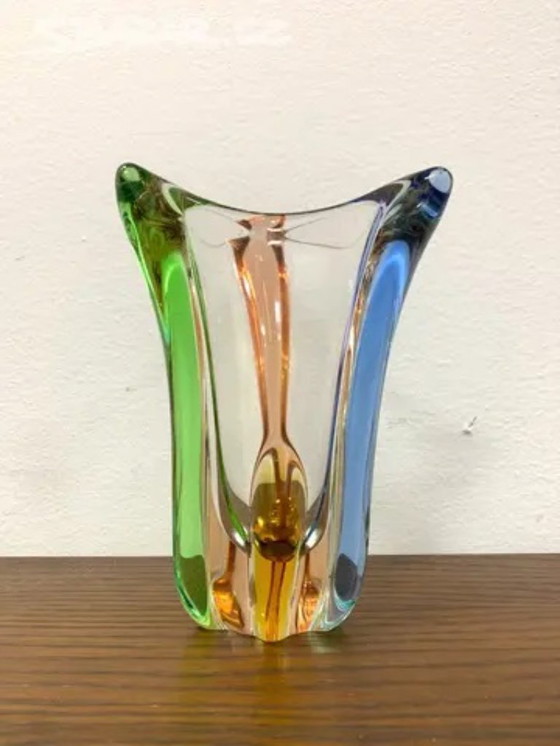 Image 1 of Service à Verre Mid-Century Rhapsody par František Zemek, Verre d'Art tchèque, 1960s