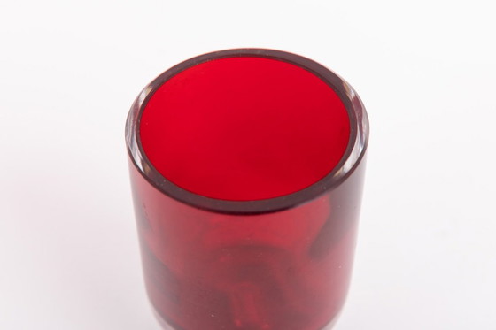 Image 1 of Mid-Century Reijmyre Red Glass Vase Designed by Monica Bratt, 1950’s