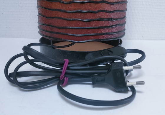 Image 1 of Lampe Harz Metall Zylinder 90er Jahre