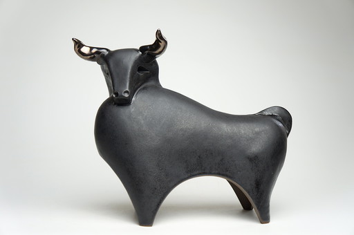 Large Ceramic Bull Sculpture Urszula Despet