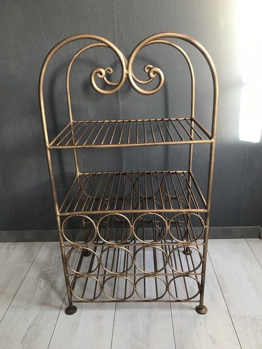 Vintage Cast Iron Wine Rack