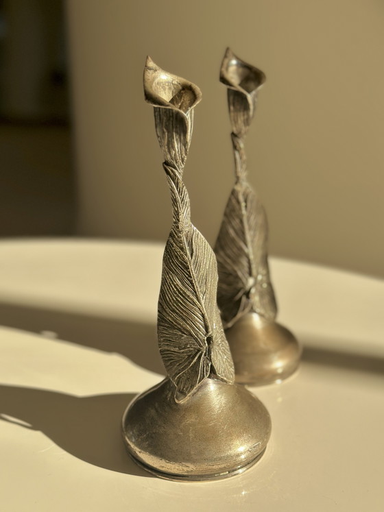 Image 1 of Silver Art Nouveau candlesticks 900