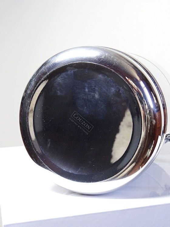 Image 1 of Seau à champagne vintage 80-90's Orfévrerie Jean Couzon en acier inox 18/10