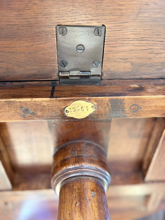 Splendido tavolo a ribalta antico del XIX secolo in mogano – Tavolini, Wood (photo 5 of 5)
