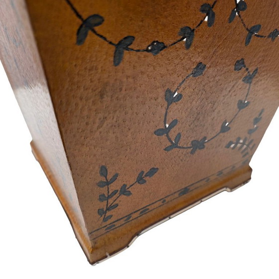 Image 1 of Bemalter Holzeimer, 1950er/60er Jahre