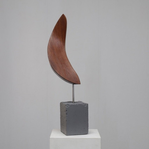 Sculpture abstraite organique par Ineke van Zuuren, Pays-Bas, années 1980
