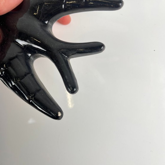 Vintage black ceramic swallow trio, 1950/60, Portugal, Decorative Objects, Metal (photo 8 of 9)