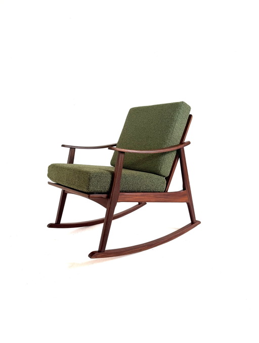 Vintage restaurierter dänischer Schaukelstuhl, 1960er Jahre