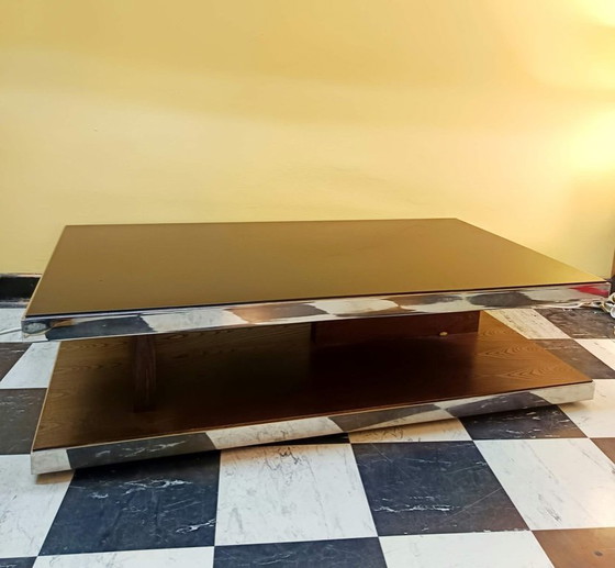 Designer Couchtisch Glas und Chrommetall – Couchtische (photo 2 of 13)