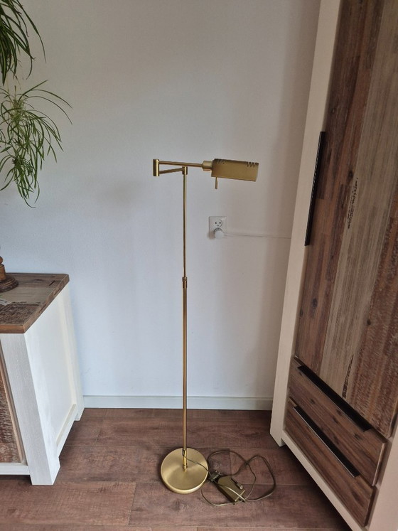 Floor light - Reading lamp - Notary floor lamp - Standard lamp - Holtkötter - Dimmer. – Brass (photo 16 of 17)