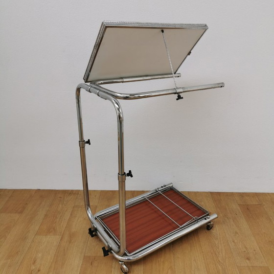 Image 1 of Chariot de bar vintage, chariot à boissons, chariot de majordome, chariot de service