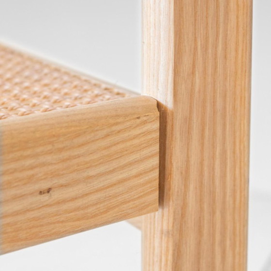 Image 1 of 4x Satz italienische Eichenstühle mit Wiener Strohsitzen, 1970er Jahre