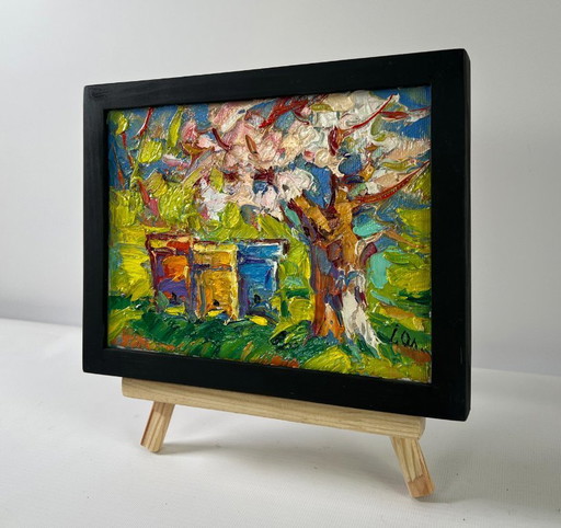 Original Oil Painting Summer Nature Landscape Time for Easter