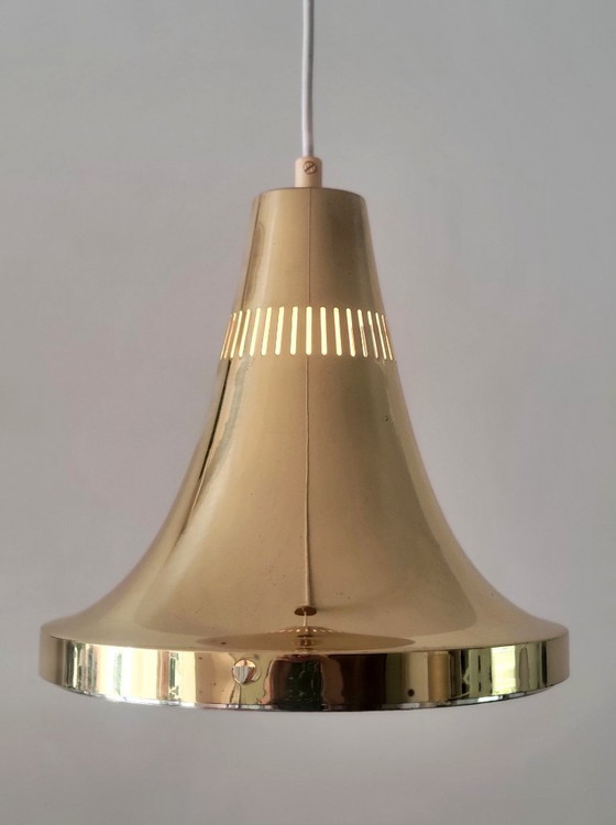 Image 1 of Lampada a sospensione vintage in ottone di Hans Agne Jakobsson, modello T 598