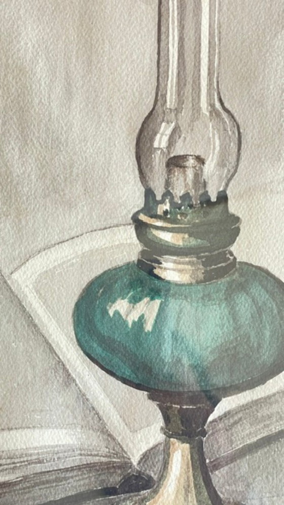 Pintura Lectura vespertina sobre PAPEL – Pinturas y dibujos, Vidrio (photo 11 of 24)