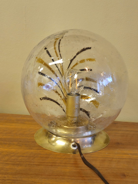 Image 1 of Vintage Murano Table Lamp Desk Lamp Table Lamp Brass