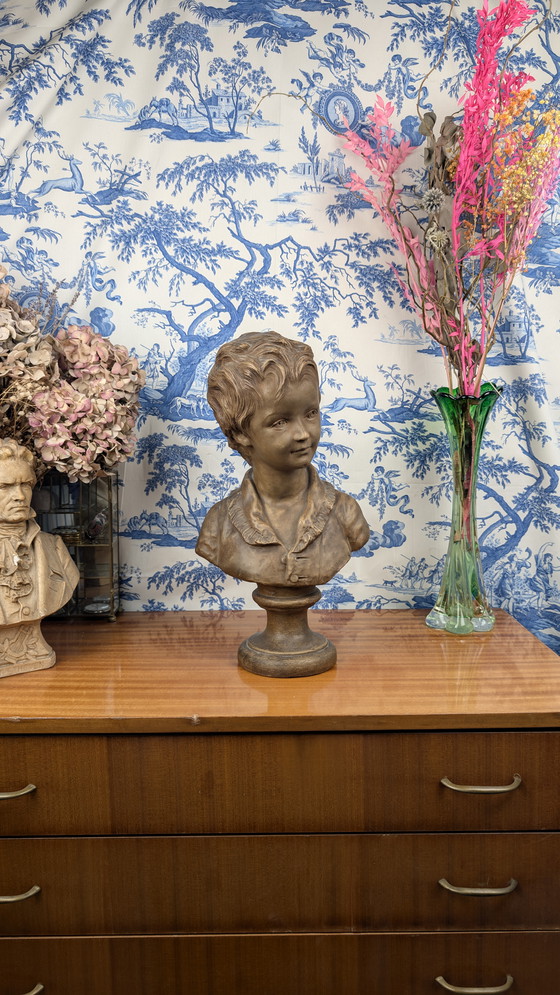 Image 1 of Buste en Terre Cuite d'Alexandre Brongniart d'Après Jean-Antoine Houdon