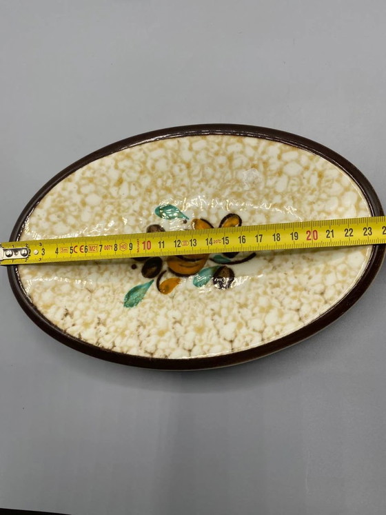 Oval Ravier Boch La Louvière, Cotton Decor, Rustic Belgian Faience – Villeroy & Boch, Decorative Objects (photo 3 of 3)