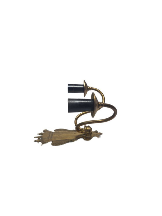 Two-Armed Wall Lamp, Sweden, 1970s – Wall lights, Brass (photo 5 of 10)